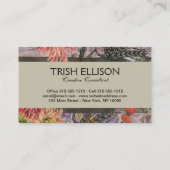 Virgo Woman Portrait Antique Colorful Rich Visitenkarte (Rückseite)