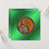 Virgo & Wood Dog Karte (Vorderseite/Rückseite Beispiel)