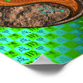 Virgo & Wood Dog Poster (Ecke)