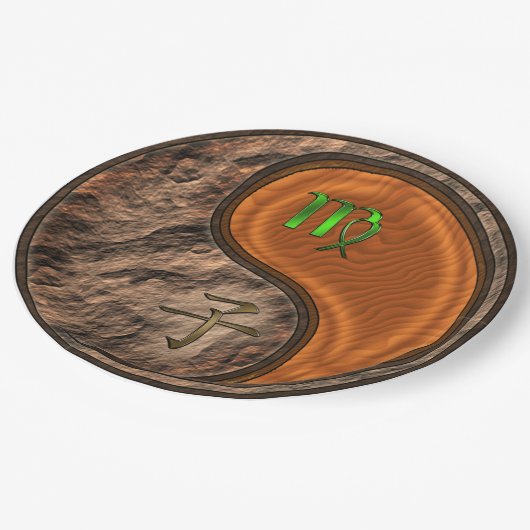 Virgo & Wood Rat Pappteller (Schrägansicht)