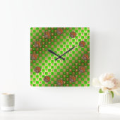 Virgo & Wood Rat Quadratische Wanduhr (Zuhause)