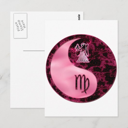 Virgo Yin Yang Postkarte (Vorne/Hinten)