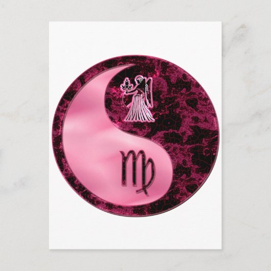 Virgo Yin Yang Postkarte (Vorderseite)