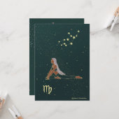 Virgo Yoga Girl Birthday Karte (Vorderseite/Rückseite Beispiel)