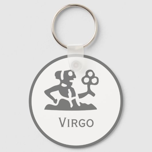 Virgo-Zeichen des Zodiac-Designs Schlüsselanhänger (Vorderseite)