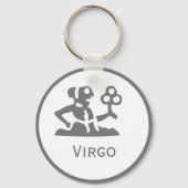 Virgo-Zeichen des Zodiac-Designs Schlüsselanhänger (Rückseite)
