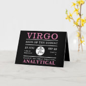Virgo-Zeichen des Zodiaks, astrologisch Karte (Gelbe Blume)