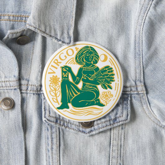 Virgo-Zeichen des Zodiaks Button (Beispiel)