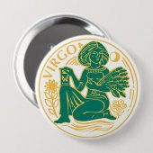 Virgo-Zeichen des Zodiaks Button (Vorne & Hinten)