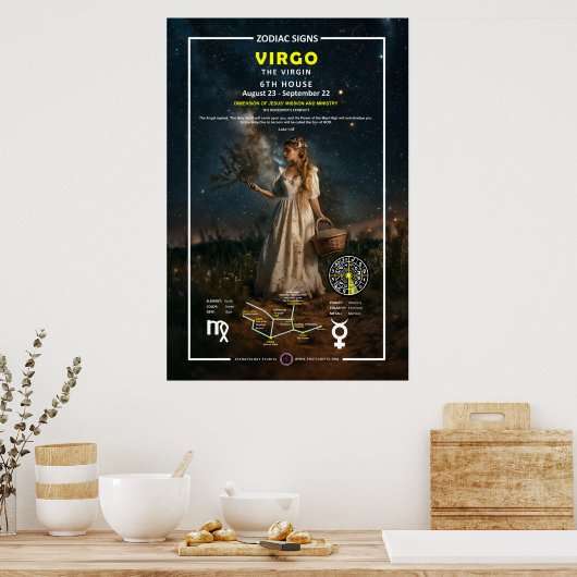 Virgo-Zeichen Poster (Küche)