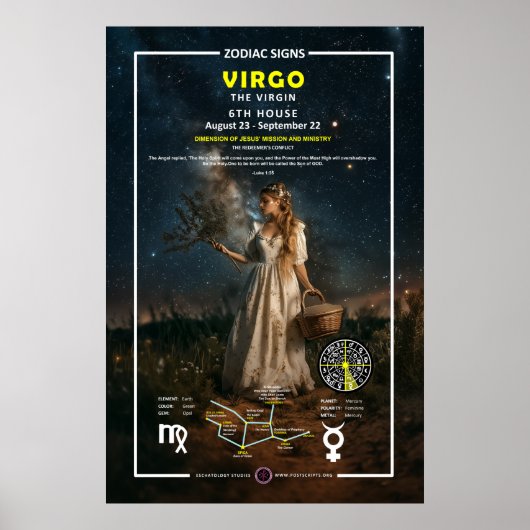 Virgo-Zeichen Poster (Vorne)