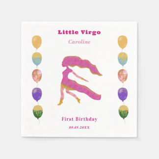 Virgo Zodiac 1st Birthday Balloons & Artistic Serviette