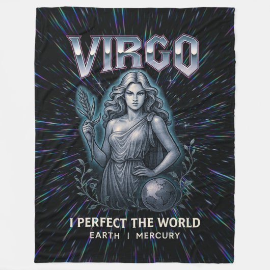 Virgo Zodiac 80's Rock Band Inspiriert Astrologie Fleecedecke (Vorderseite)