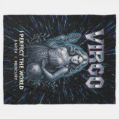 Virgo Zodiac 80's Rock Band Inspiriert Astrologie Fleecedecke (Vorderseite (Horizontal))