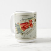 Virgo Zodiac Antique Astronomisches Diagramm Kaffeetasse (Vorderseite Links)