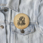 Virgo Zodiac Antique Look Button (Beispiel)