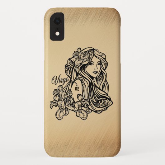 Virgo Zodiac Antique Look Case-Mate iPhone Hülle (Rückseite)
