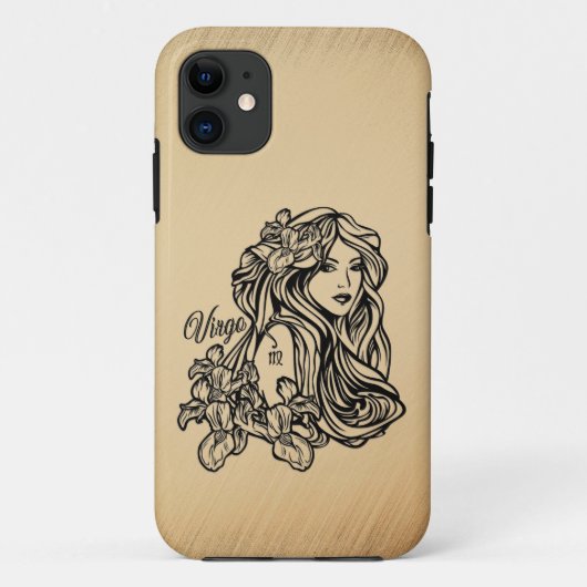 Virgo Zodiac Antique Look Case-Mate iPhone Hülle (Rückseite)