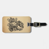 Virgo Zodiac Antique Look Gepäckanhänger (Vorderseite horizontal)