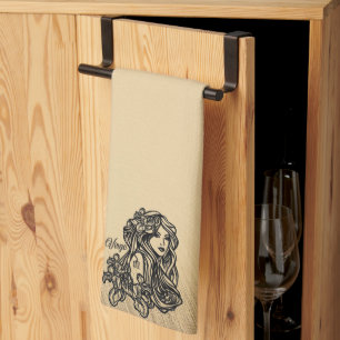 Virgo Zodiac Antique Look Geschirrtuch
