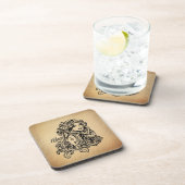 Virgo Zodiac Antique Look Getränkeuntersetzer (Rechte Seite)