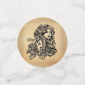 Virgo Zodiac Antique Look Konfetti (Klein Vorderseite)