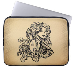 Virgo Zodiac Antique Look Laptopschutzhülle