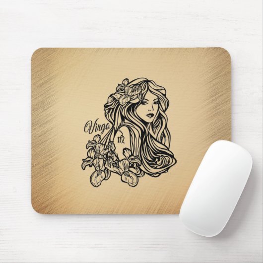 Virgo Zodiac Antique Look Mousepad (Mit Mouse)