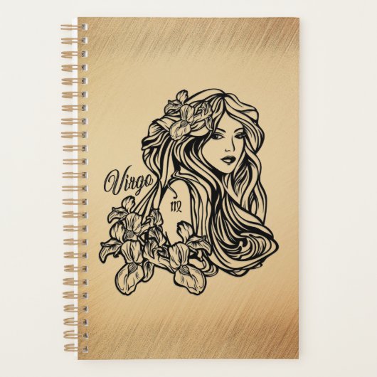 Virgo Zodiac Antique Look Planer (Vorderseite)