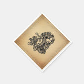 Virgo Zodiac Antique Look Serviette (Ecke)