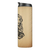 Virgo Zodiac Antique Look Thermosbecher (Nach rechts gedreht)