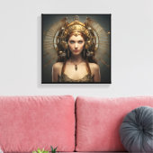 Virgo Zodiac Art Canvas – Mechanica Astral Leinwanddruck (Insitu (Wohnzimmer))