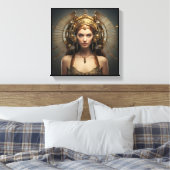 Virgo Zodiac Art Canvas – Mechanica Astral Leinwanddruck (Insitu (Schlafzimmer))