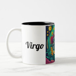 Virgo - Zodiac Art Zweifarbige Tasse