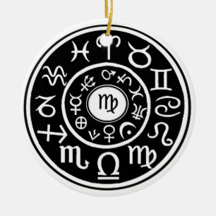 Virgo - Zodiac Astrological Constellation Keramik Ornament