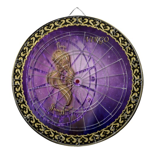 virgo Zodiac Astrologie Design Horoskop Dartscheibe (vorne)