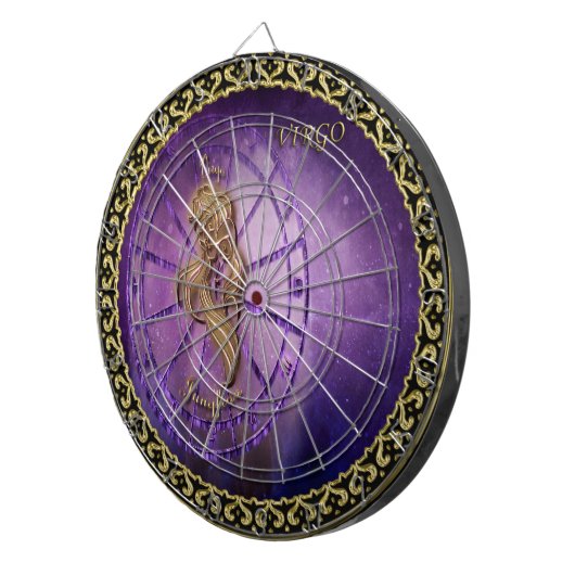virgo Zodiac Astrologie Design Horoskop Dartscheibe (Vorderseite rechts)