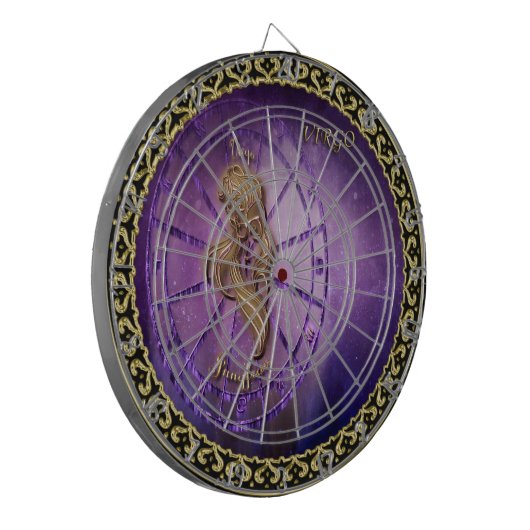 virgo Zodiac Astrologie Design Horoskop Dartscheibe (Vorderseite Links)