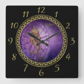 virgo Zodiac Astrologie Design Horoskop Quadratische Wanduhr (Vorderseite)