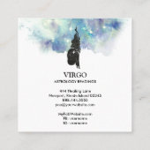 *~* VIRGO Zodiac Astrologie Lesungen Aquamarin + B Quadratische Visitenkarte (Rückseite)