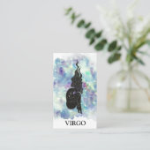 *~* VIRGO Zodiac Astrologie Lesungen Blau Aquamari Visitenkarte (Stehend Vorderseite)