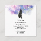 *~* VIRGO Zodiac Astrologie Lesungen Rosa Blau Quadratische Visitenkarte (Rückseite)