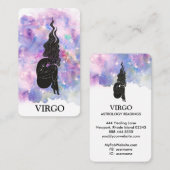 *~* VIRGO Zodiac Astrologie Readings Blue Pink Visitenkarte (Vorne/Hinten)