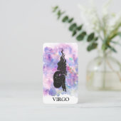 *~* VIRGO Zodiac Astrologie Readings Blue Pink Visitenkarte (Stehend Vorderseite)