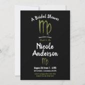 VIRGO Zodiac Astrologie Sommer Herbst Brautparty Einladung (Vorderseite)