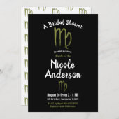 VIRGO Zodiac Astrologie Sommer Herbst Brautparty Einladung (Vorne/Hinten)