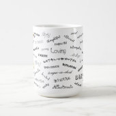 Virgo Zodiac Astrologie Züge Konstellation Text Kaffeetasse (Mittel)