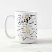Virgo Zodiac Astrologie Züge Konstellation Text Kaffeetasse (Links)