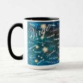 Virgo Zodiac Astrologie Züge Konstellation Text Tasse (Links)