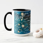 Virgo Zodiac Astrologie Züge Konstellation Text Tasse